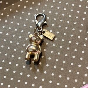 Coach Gold-Tone Teddy Bear Charm with